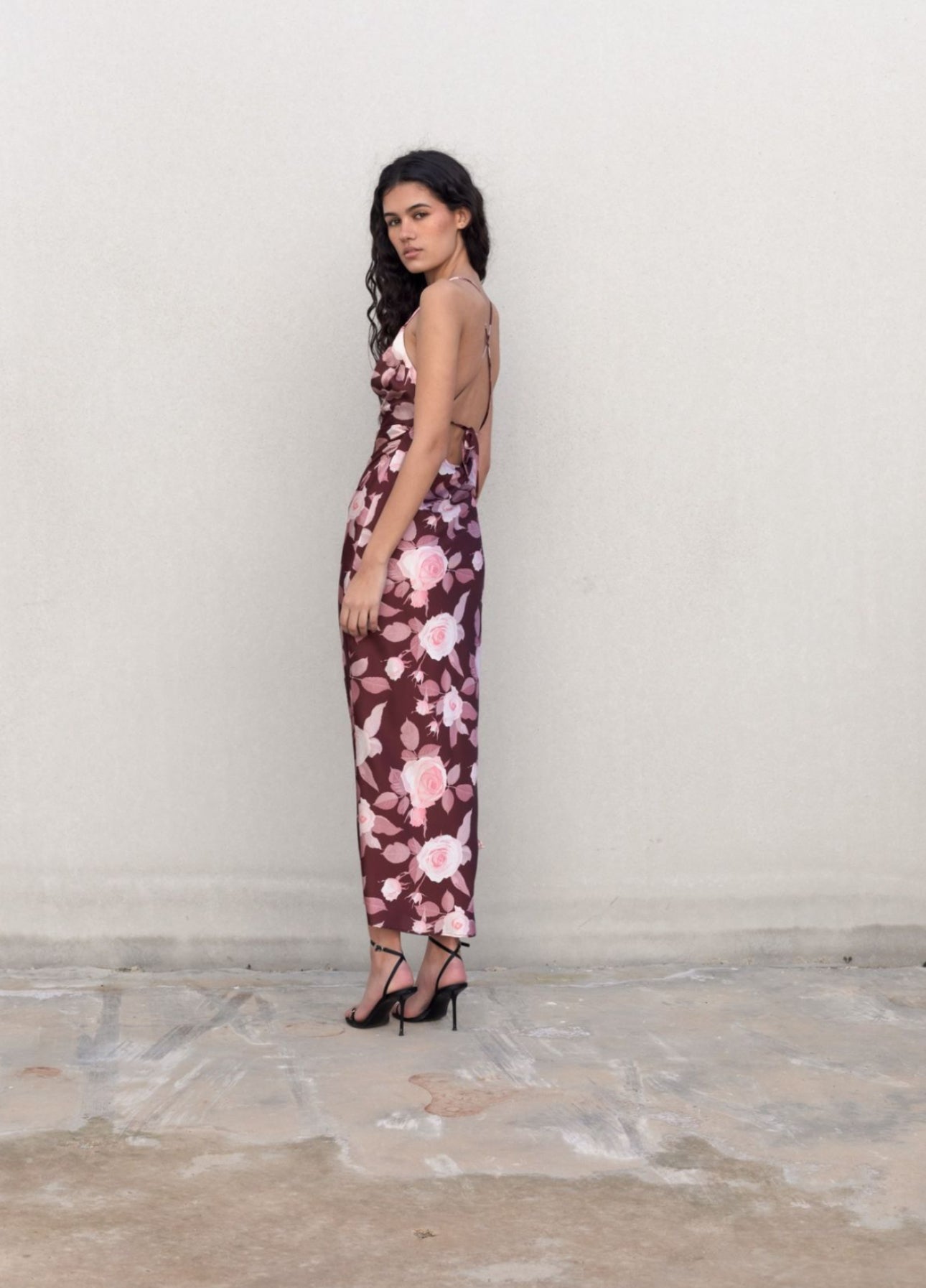 VESTIDO SATINADO ESTAMPADO