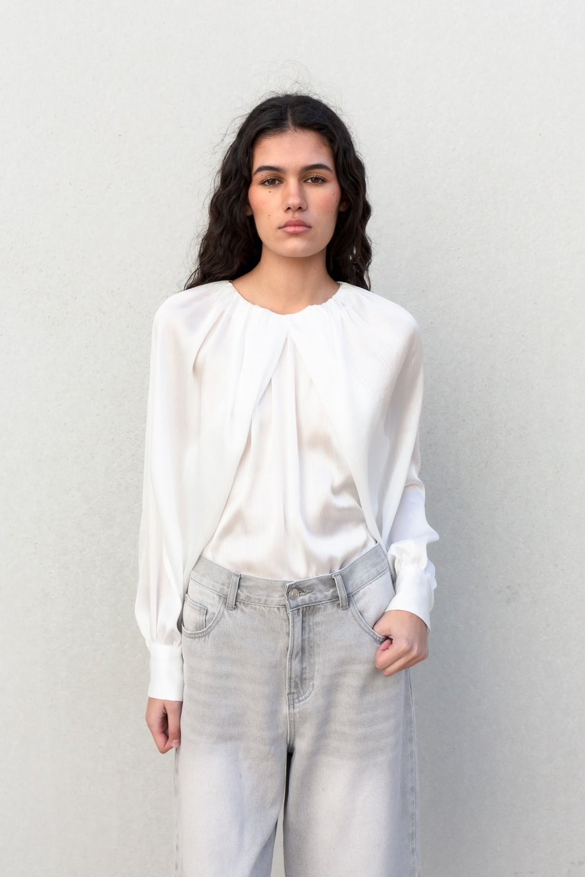 BLUSA SATINADA