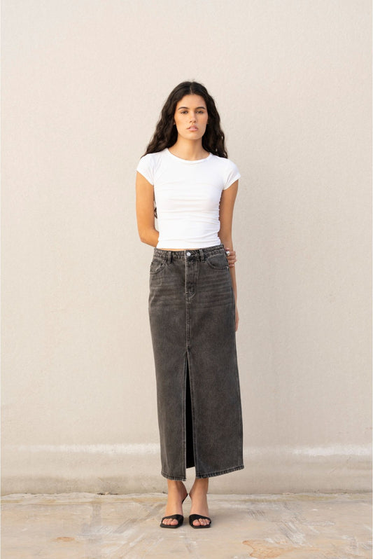 MIDI DENIM SKIRT