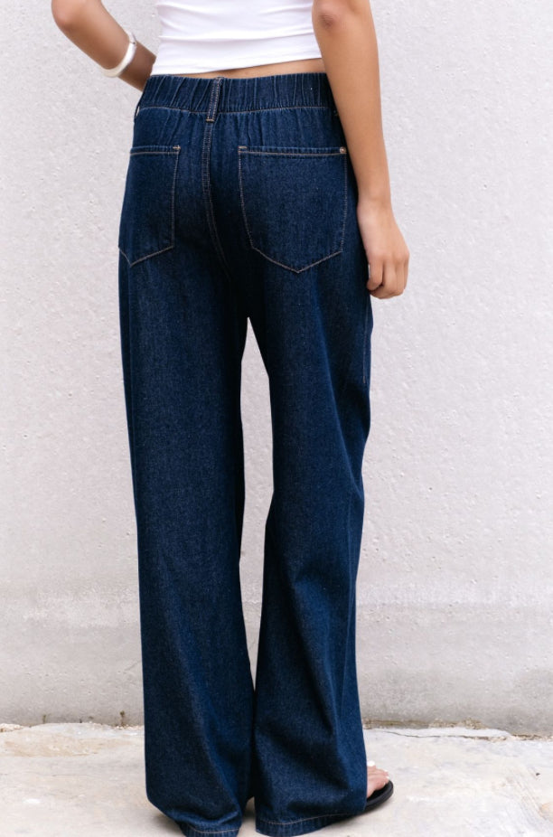 PANTALON FLUIDO EFECTO DENIM