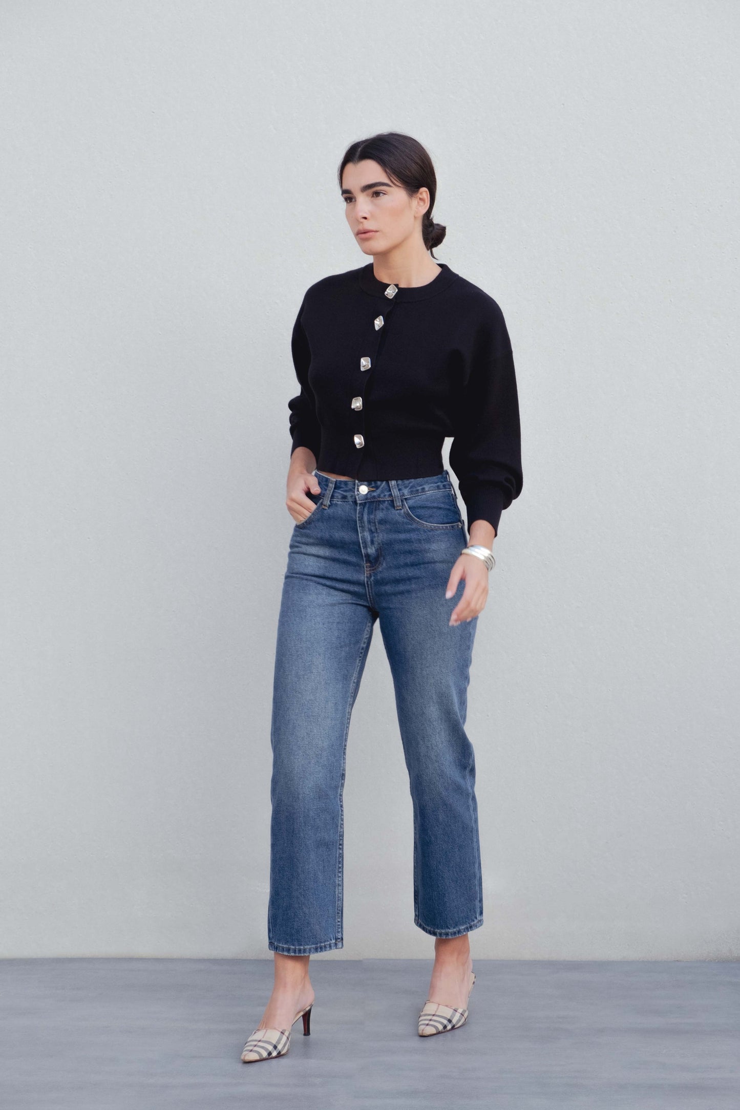 CHAQUETA PUNTO BOTONES