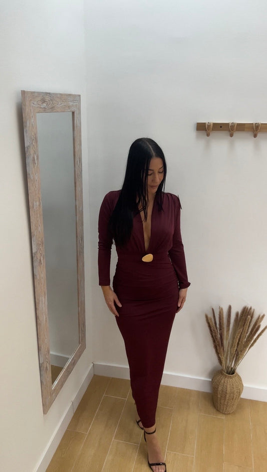 VESTIDO APLIQUE DORADO