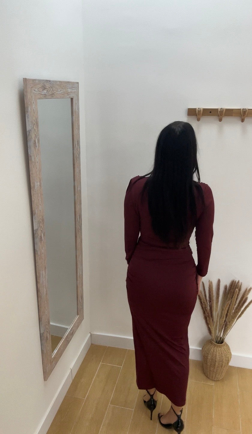 VESTIDO APLIQUE DORADO