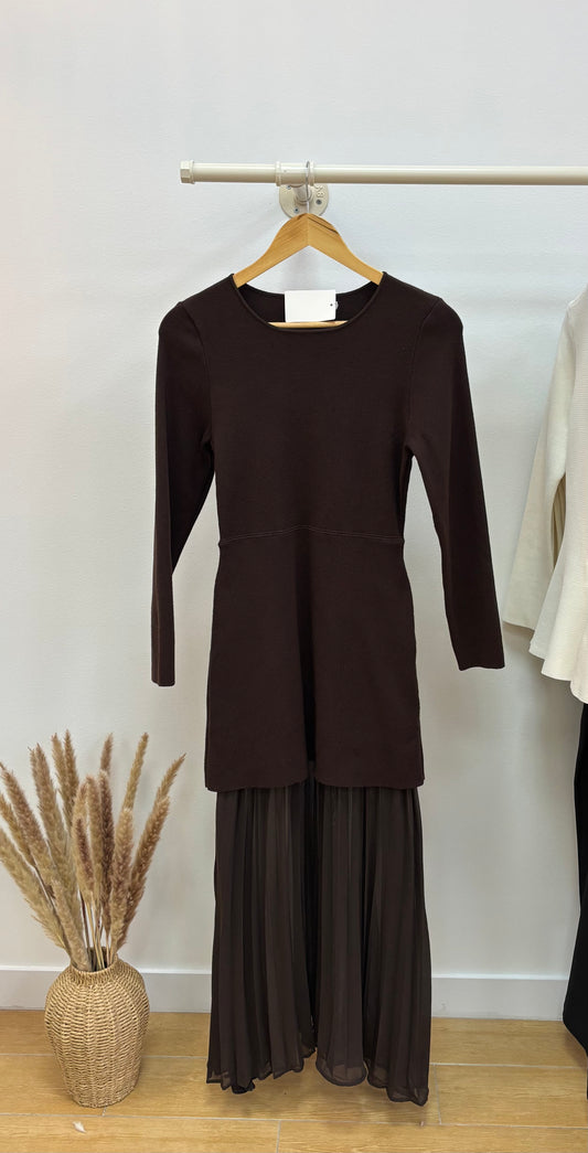 VESTIDO CORTE PLISADO