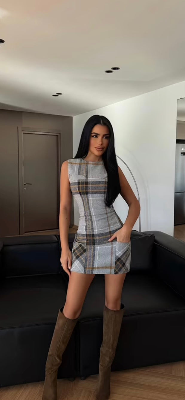 VESTIDO CUADROS