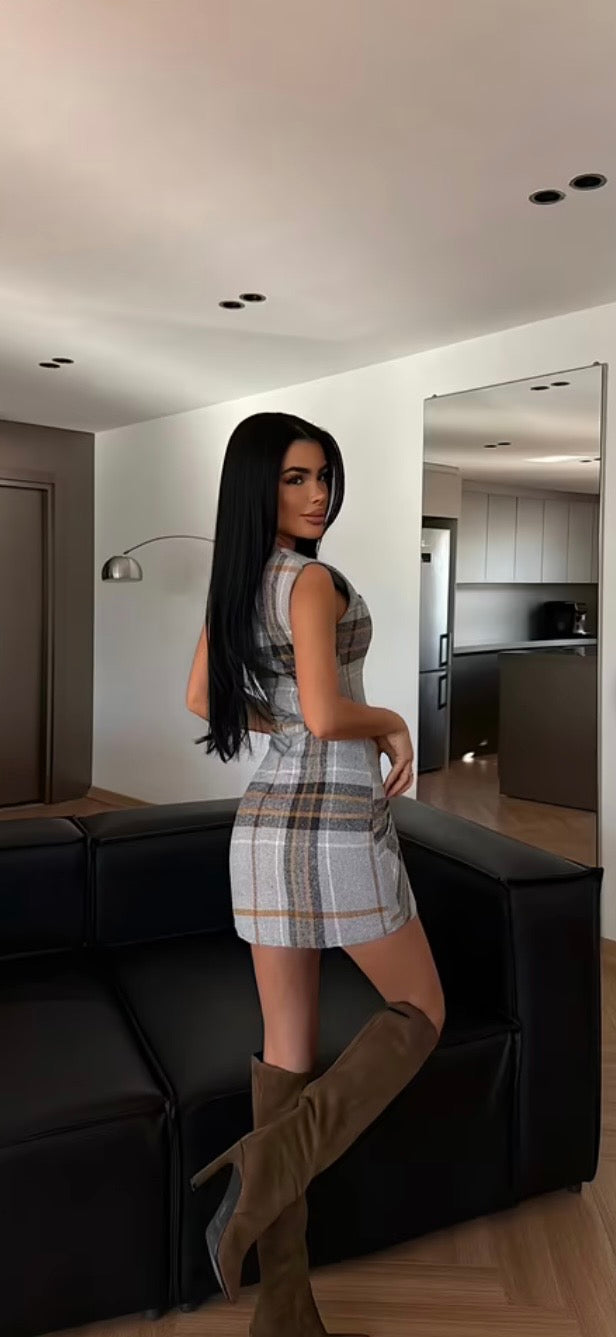 VESTIDO CUADROS