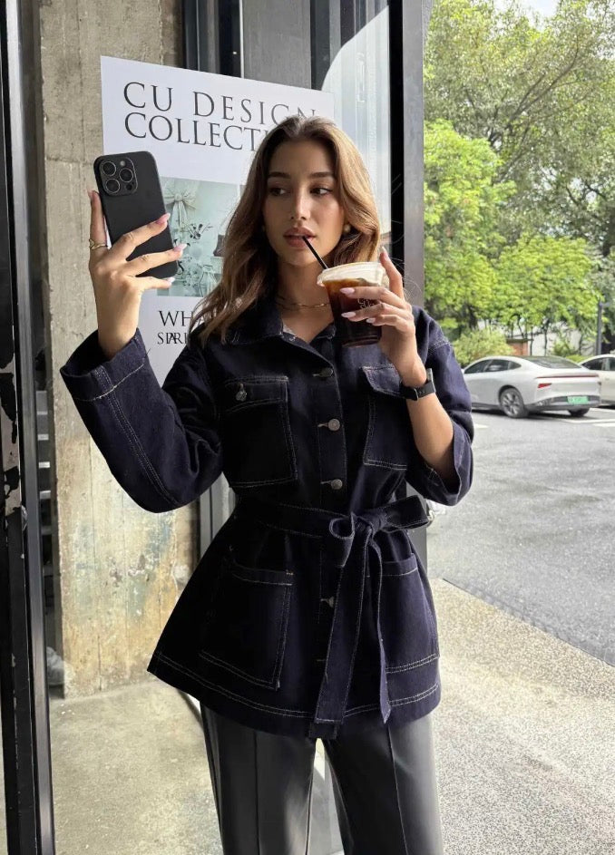 CHAQUETA VAQUERA CINTURÓN