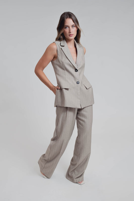 PANTALÓN PINZAS RAYA DIPLOMÁTICA